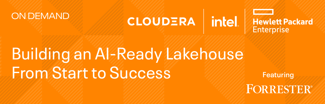 Cloudera Intel 和 HPE logo，Forrester