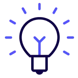 代表创新的灯泡图标